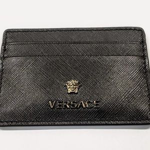Versace Bags - Versace Saffiano Slim Leather Credit Card Wallet Versace Bags - Versace Saffiano Slim Leather Credit Card Wallet